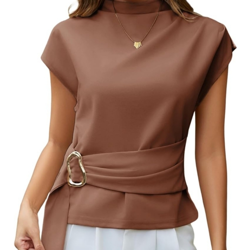 Elegant Brown Women's Top